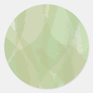 Green, cool, trendy watercolor abstract pattern ronde sticker