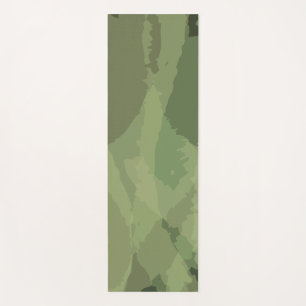 Green, cool, trendy watercolor abstract pattern yogamat