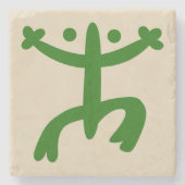Green Coqui Stenen Onderzetter (Voorkant)