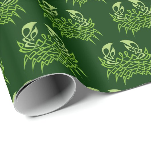 Green Crab Celtic Knot Cadeaupapier (Rol Hoek)