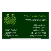 Green Crab Celtic Knot Magnetisch Visitekaartje (Voorkant)