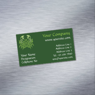 Green Crab Celtic Knot Magnetisch Visitekaartje