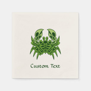 Green Crab Celtic Knot Servet