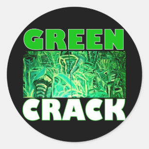 GREEN CRACK RONDE STICKER