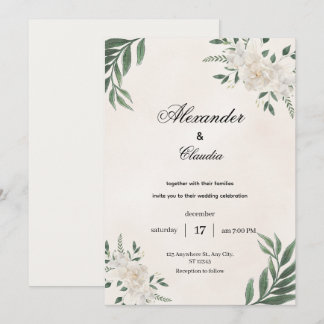 Green & Cream Botanical Wedding, Kaart