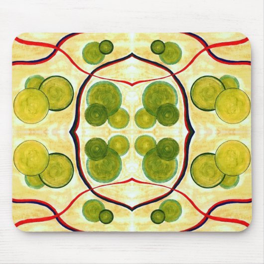 Green Cream Float Mousepad Muismat (Voorkant)