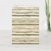 Green Cream Gold Stripes Kaart (Achterkant)