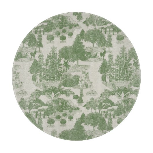 Green Cream Kerstwinter Wonderland Snijplank (Voorkant)