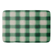 Green Cream Plaid Badmat (Voorkant)