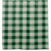Green Cream Plaid Douchegordijn (Voorkant)