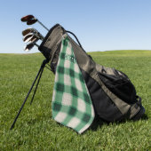 Green Cream Plaid Golfhanddoek (Groen)