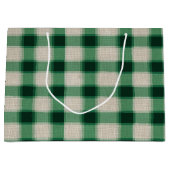 Green Cream Plaid Groot Cadeauzakje (Voorkant)