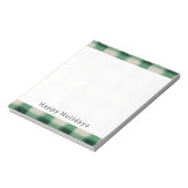 Green Cream Plaid Notitieblok (Gedraaid)