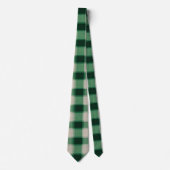 Green Cream Plaid Stropdas (Voorkant)