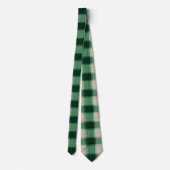 Green Cream Plaid Stropdas (Achterkant)