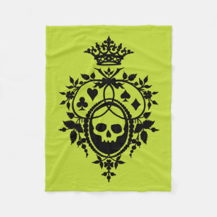 Green Crest met Skull en Cardsuit Fleece Blanke Deken