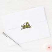 Green Cricket Insect Ronde Sticker (Envelop)