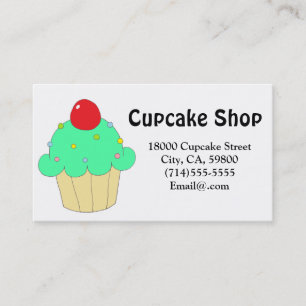 Green Cupcake Visitekaartje