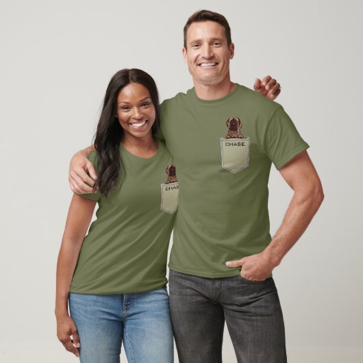Green Custom Pet van het Engelse Mastiff Army T-shirt (Unisex)
