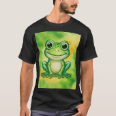 Green cute frog t-shirt (Voorkant)
