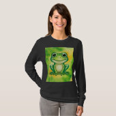 Green cute frog t-shirt (Voorkant volledig)