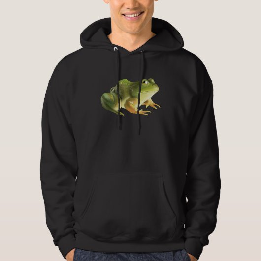 Green cute little toad frog hoodie (Voorkant)