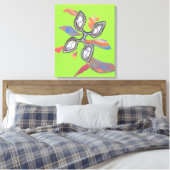 "Green Cutting Edge" Fine Art Canvas Print (Insitu (Slaapkamer))