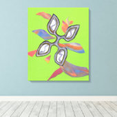 "Green Cutting Edge" Fine Art Canvas Print (Insitu (Houten vloer))