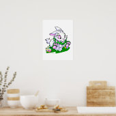 Green Cybunny racing door neggs Poster (Keuken)
