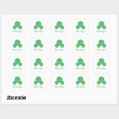 Green D20 Dice Dank u Stickers (Vel)