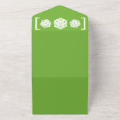 Green D20 Dice Gamer All in One Wedding Invitation (Dehors)