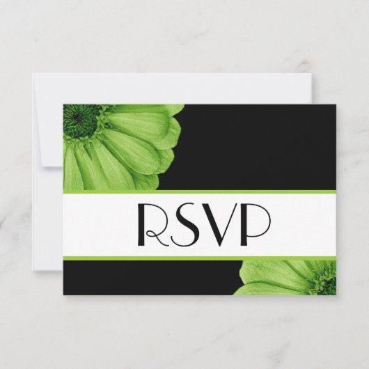 Green Daisers RSVP Réponse du Mariage V3A (Devant)