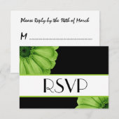 Green Daisers RSVP Réponse du Mariage V3A (Devant / Derrière)