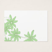 Green Daisies Mariage Charity Favoriser Card (Dos)