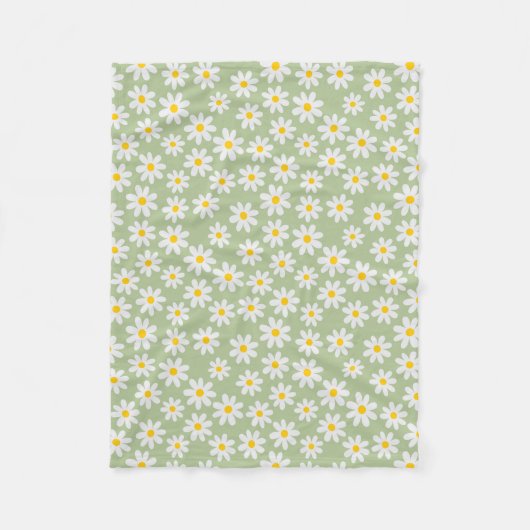 Green Daisy Blanket Fleece Deken (Voorkant)