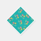 Green Daisy Bouquet Pattern Servet (Hoek)