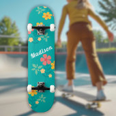 Green Daisy  Bouquet Pattern Skateboard