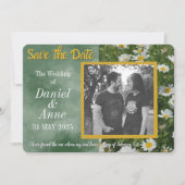 Green Daisy Christelijk Save the Date Kaart (Voorkant)