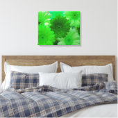 Green Daisy Flower Photo Canvas Wall Art Print (Insitu (Slaapkamer))