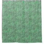 Green Daisy Flowers Natuur Art Pattern Douchegordijn (Voorkant)