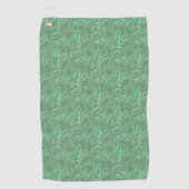 Green Daisy Flowers Natuur Art Pattern Golfhanddoek (Voorkant)