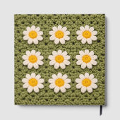 Green Daisy Granny Square Crochet Pattern Floral Gastenboek (Achterkant)