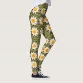 Green Daisy Granny Square Crochet Pattern Floral Leggings (Rechts)