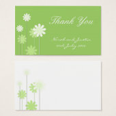 Green Daisy Wedding Hartelijk dank Visitekaartje (Voorkant /achterkant)