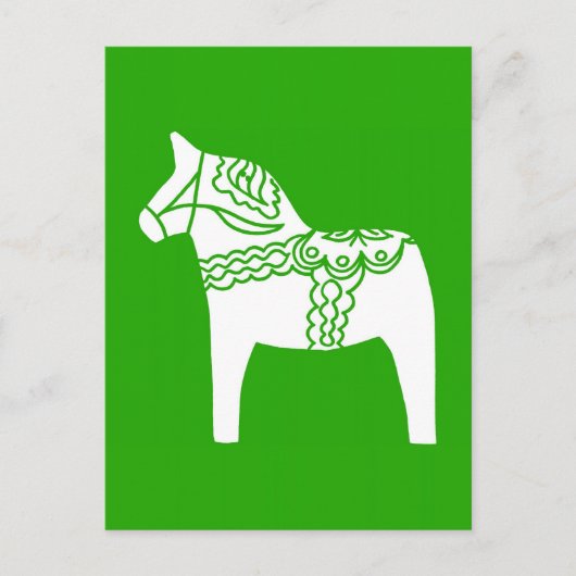 Green Dala Horse Briefkaart (Voorkant)