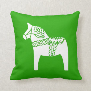 Green Dala Horse Kussen