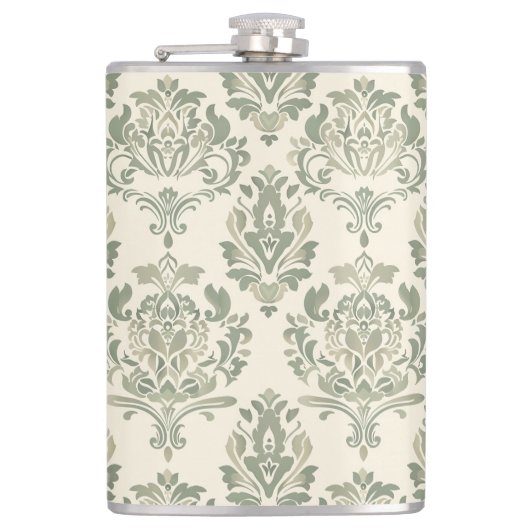 Green Damask Heupfles (Voorkant)