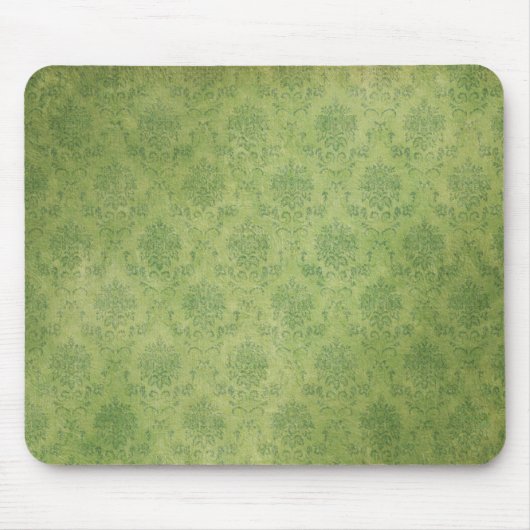 Green Damask Mousepad Muismat (Voorkant)