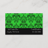 Green Damask Opal Visitekaartje (Achterkant)