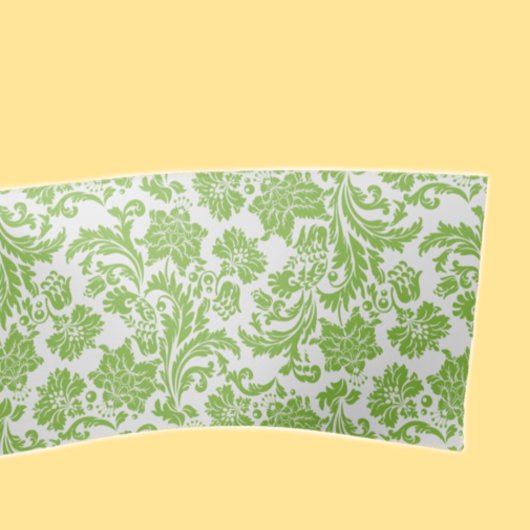 Green Damask Ribbon Lint